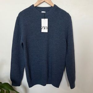 Zara Mens Blue Sweater